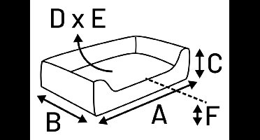 Mand Geneve Rechthoekig Beige 80cm