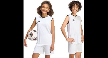 adidas T-shirt Kinderen Entrada 26 Sleeveless Jersey Wit - Maat 164cm