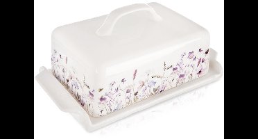 Botervloot Porselein Wit Bloemen LOUKA - Botervlootje - Boterschaal