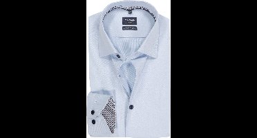 OLYMP 24/7 Luxor modern fit overhemd - twill - lichtblauw - Strijkvriendelijk - Boordmaat: 46