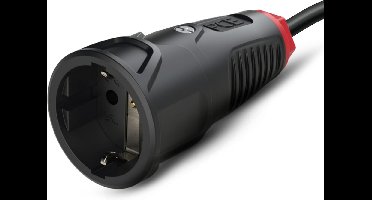PCE 2520-sr Koppeling met randaarde Rubber, Thermoplast 250 V Zwart, Rood IP20
