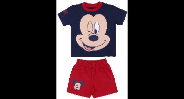 Mickey Mouse Shortama - Maat 92 - Pyjama met korte broek en T-shirt - 100% Katoen