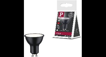 Paulmann Standaard LED Spot GU10 - 230V - Dimbaar - 460 lm - 7W - 4000K Neutraal Wit - Zwart Mat