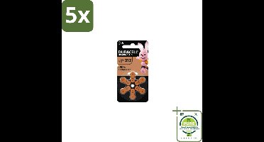5 x Duracell Gehoorapparaat Batterijen 312 6 stuks per verpakking - Grootverpakking - Hoortoestelbatterijen - Hoortoestel Batterij - Hoortoestel Energie - Hoortoestel Batterijen Duracell - Hoortoestel Batterijen P675