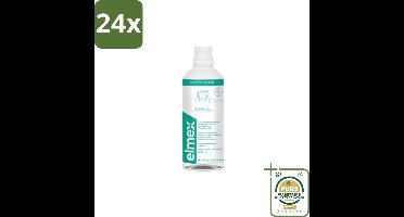 Elmex Mondspoeling Sensitve 400 ml - Voordeelverpakking - 24 stuks - Vrijliggende tandhalzen - Tandhalscariës