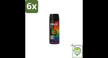 Axe Deodorant Bodyspray Unite 150 ml - Voordeelverpakking - 6 stuks - Deodorant spray - Zweetgeur bestrijding