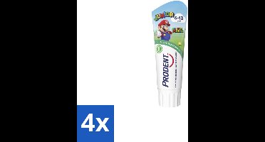 4 x Prodent Tandpasta Super Mario 6-13 jaar 75 ml - Tandpasta Voor Kinderen - Tandenpoetsen Voor Jongeren - Fluoride Tandpasta - Tandenbescherming Voor Kinderen - Gaatjesvoorkomend