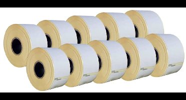 10x ABC huismerk etiketten rol geschikt voor Dymo 99010 wit 28x89mm geschikt voor Labelwriter 4XL 400 450