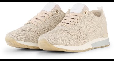 Tom Tailor - Sneaker met mesh inzetstuk - Maat 36 - ltsand