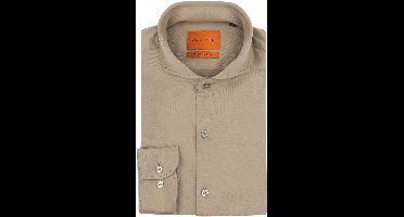 Suitable Sorona Overhemd Beige - Maat 39 - Heren - Overhemden Formeel