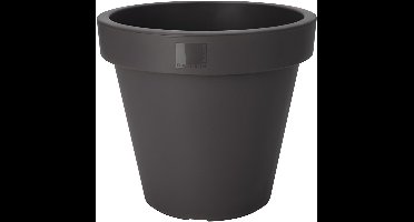 Pro Garden Bloempot - antraciet - rond - D50 cm - kunststof - plantenpot - tuin buiten