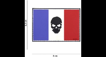 101 Inc Embleem 3D Pvc Vlag Frankrijk   Skull    17008