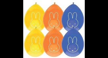 Nijntje Ballonnen - 6x stuks - verjaardag versiering - mix kleuren - Konijntje