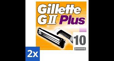 2 x Gillette - GII Plus - Wegwerpscheermesjes - Comfortabele scheerbeurt - 10 Scheermesjes - Scheermesjes - Scheermes - Scheerhandgrepen - Gillette Gii Plus - Gillette Gii