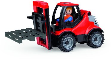 Lena speelgoed heftruck met pallet - truckies - kunststof - rood.