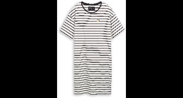 Tom Tailor - Nachthemd met streepjesmotief - Maat 44 - white-medium-horizontal stripe