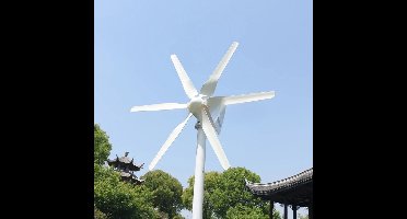 Windturbine - Windmolen - Windturbine Generator - Windenergie - Horizontale As - 3000W - 24V - Met vrije controle - 6 Messen - Stille en Efficiënte Energieoplossing - voor Thuisgebruik