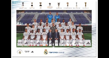 Real Madrid Poster 2025/2026 Selectie – 61 x 91,5 cm – Glanzend Papier – Opgerold & Geseald