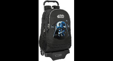 Schoolrugzak met Wielen Star Wars Rebellion Zwart 32 x 44 x 16 cm