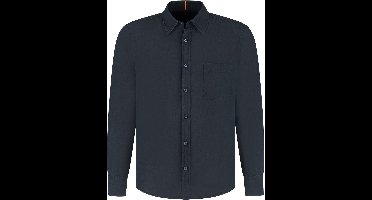 BOSS Relegant Overhemd Linnen Donkerblauw (navy) - Maat XL - Heren - Overhemden Casual