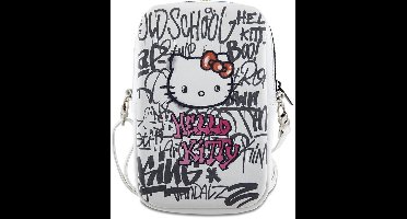 Hello Kitty Graffiti Heuptas met Riem - (Geschikt voor toestellen tot 7 Inch) - Wit