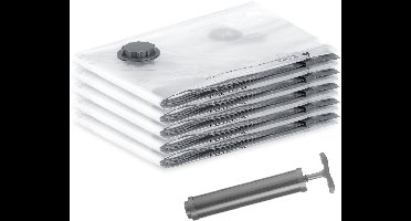 SilverRack Vacuumzakken voor Kleeding, Kussen, Jassen en Dekbedden | 5 Stuks 50x70 cm | Vacuum Opbergzakken | Vacuümzakken voor Reizen, Koffer en Opslag | Vacumeerzakken