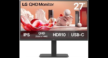 LG 27BA65QB-B.AEU computer monitor 68,6 cm (27") 2560 x 1440 Pixels Wide Quad HD LED Zwart
