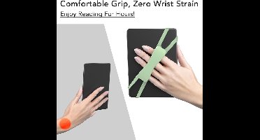 Ergonomische siliconen geschikt voor Kindle en tablets - Eenhandig lezen, vermindert vallen en vermoeidheid geschikt voor Kindle Paperwhite/Kobo/Oasis/e-book/mini tablets/telefoon (Groen)