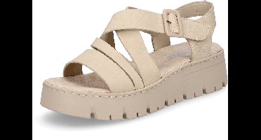 Rieker dames plateausandaal beige