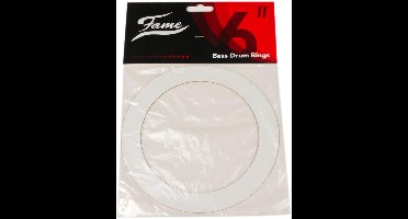 Fame FRBD-6WH Bass Drum Ring White 6" - Accessoire voor drumvellen