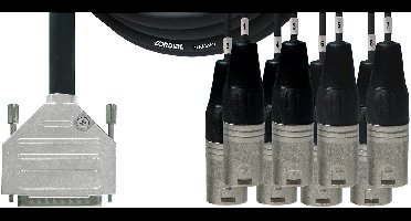 Cordial Economy Multicore D-Sub/XLRm 8-fach, Rean Stecker, 3m - Analoge multicore kabel