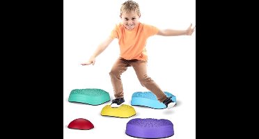 LET'S PLAY Opstapstenen set 5st- - Stepping Stones - Balans Stapstenen - Rivierstenen - Voor Kinderen - Educatief speelgoed - Heuveltoppen - Evenwicht - Speelgoed - Buiten en binnen speelgoed - vanaf 2 jaar