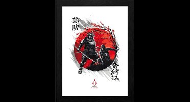 Assassin's Creed Shadows - Yasuke & Naoe Unisex Ingelijste Afbeelding - zwart/rood/wit - Standard