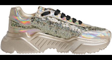 Sequin Sneaker Chunky Sole - Gold