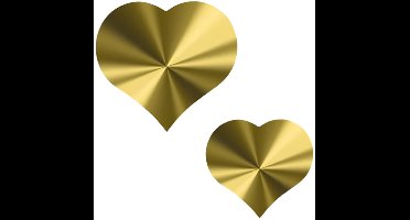 Sluitsticker Hart Goud -Sticker-Etiket- klein hart / 500st.