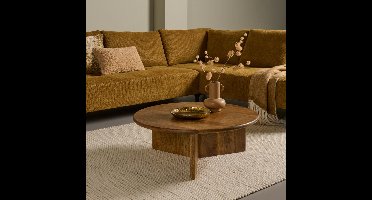Salontafel Lens - Hout - Hout - Mango - 80 x 30 x 80 cm (BxHxD)
