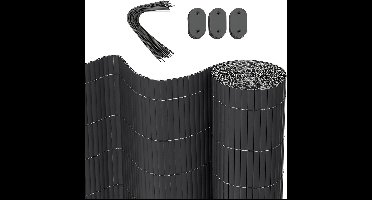 warraich-UV-bestendige PVC-privacymat - compleet met kabelbinders voor stevige bevestiging-600x160 cm