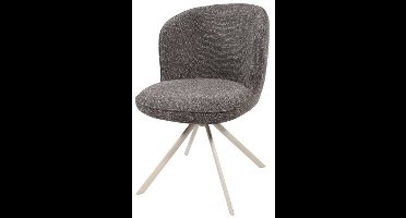 Eetkamerstoel Kate - off-white draaipoot 360 - Present Dark brown 456 - eetkamerstoelen set van 2