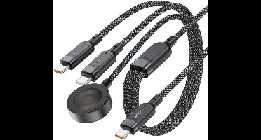 Acefast 3In1 Kabel C6-11 Usb-C Naar Qi 100W 1,2M Voor Laptops En Audiosets