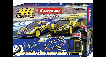 Carrera Go!!! Racebaan - GO!!! The Doctor VR46 - Ultimate GT Racing - Valentino Rossi - 4,9m+