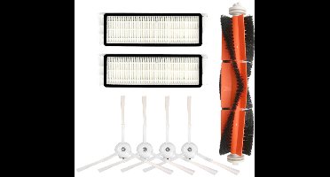 Geschikt voor de stofzuigeraccessoireset is geschikt voor de Xiaomi Roborock S50, S51, S55, S5, Xiaowa, Mi, Mijia E25 en C10 robotstofzuigers en bevat een set vervangende onderdelen voor de hoofdborstel, HEPA-filter en zijborstel.