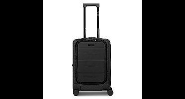 Police London 4 wielen Cabinewagen 55 cm Laptop compartiment met uitbreidingsplooi - Harde bagage - Combinatieslot - deep black