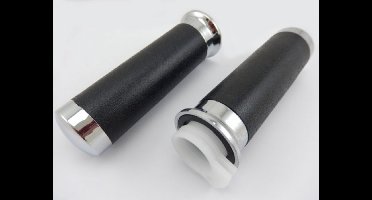 Power1 handvatset + gasdraaistuk 25/30mm china4t/OldClass/retro zwart