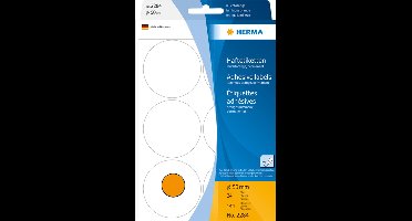 Etiket herma 2284 rond 50mm fluor oranje 144st | 10 stuks