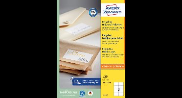 Etiket avery lr3427-100 105x74 recycled wit 800st | 5 stuks