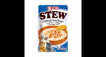 Inaba Ciao Churu Stew - Kattensnack - Kip & Tonijn Stoofpotje - Graanvrij - 24 x 40g