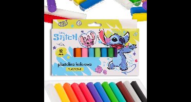 DISNEY Stitch VEILIGE, kleurrijke SHOOLKLEI voor kinderen, set 12 KLEUREN