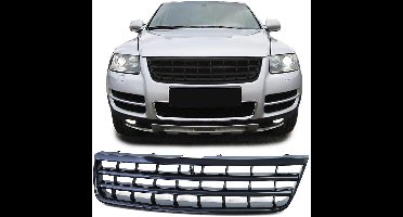 Grille Geschikt voor Volkswagen Touareg 7L (2002–2006) Zwart Glans zonder Embleem