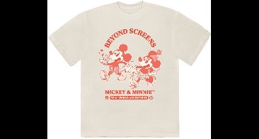 Disney - Mickey & Minnie Beyond Screens Heren T-shirt - L - Creme