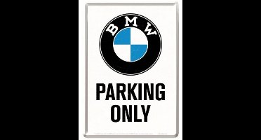 BMW Parking Only Metalen Metalen Postcard 10 x 14 cm